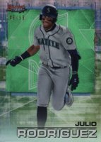 2021 Bowman's Best #49 Julio Rodriguez Green Refractor Baseball Card