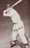 1947 Exhibits 1947-66 # Mickey Mantle Batting, Pinstripes Baseball Card