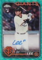 2024 Topps Chrome Rookie Autographs #RAJHL Jung-Hoo Lee Aqua Wave Baseball Card