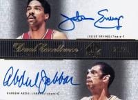 2002 SP Authentic Dual Excellence Signatures #JEKAE Julius Erving/Kareem Abdul-Jabbar Basketball Card
