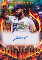 2024 Bowman Rising Infernos Autographs #RIAJC Junior Caminero Baseball Card