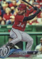 2018 Topps Chrome #139 Bryce Harper Batting-Refractor Baseball Card