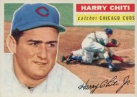 1956 Topps #179w Harry Chiti White Back Baseball Card