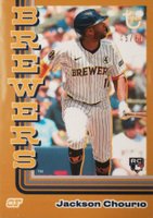 2024 Topps Brooklyn Collection #18 Jackson Chourio Gold Baseball Card