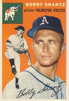 1954 Topps #21 Bobby Shantz Baseball Card