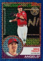2018 Topps Silver Pack 1983 Chrome Promo #2 Mike Trout Blue Refractor Baseball Card