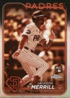 2024 Topps Chrome #207 Jackson Merrill Sepia Refractor Baseball Card