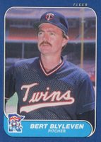 1986 Fleer #386 Bert Blyleven Baseball Card