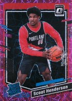 2023 Panini Donruss Optic #239 Scoot Henderson Pink Velocity Basketball Card