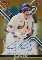 2022 Topps Finest Finest Autographs #CR Cal Raleigh Gold Refractor Baseball Card