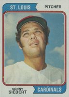 1974 Topps #548 Sonny Siebert Baseball Card