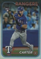 2024 Topps #280 Evan Carter Rainbow Foil Baseball Card