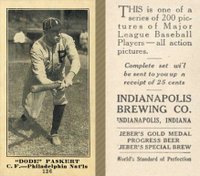 1916 Indianapolis Brewing #136 Dode Paskert Baseball Card