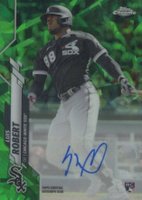 2020 Topps Chrome Update Sapphire Edition Autographs #LR Luis Robert Green Baseball Card