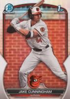 2023 Bowman Draft #BDC198 Jake Cunningham Chrome-Refractor Baseball Card