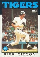 1986 Topps #295 Kirk Gibson Baseball Card