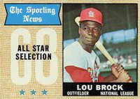 1968 Topps #372 Lou Brock All-Star Baseball Card