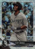 2018 Bowman Mega Box Chrome #BCP50 Eloy Jimenez Gray Jersey Baseball Card