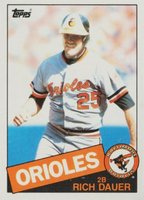 1985 Topps #494 Rich Dauer Baseball Card