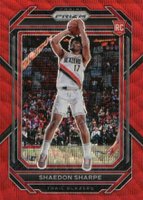 2022 Panini Prizm #250 Shaedon Sharpe Ruby Wave Basketball Card