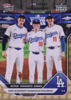 2025 Topps Now #7 Roki Sasaki/Shohei Ohtani/Yoshinobu Yamamoto Foilfractor 1/1 Baseball Card