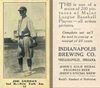 1916 Indianapolis Brewing #66 Joe Gedeon Baseball Card