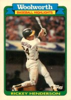 1990 Woolworth #31 Rickey Henderson Baseball Card