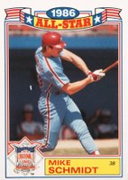 1987 Topps All-Star Glossy Set of 22 #4 Mike Schmidt Baseball Card