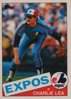 1985 Topps Mini #345 Charlie Lea Baseball Card