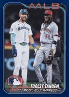2024 Topps Update #US238 Elly de La Cruz/Julio Rodriguez Royal Blue Baseball Card