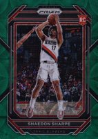 2022 Panini Prizm #250 Shaedon Sharpe Green Choice Basketball Card