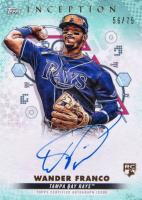 2022 Topps Inception Rookie and Emerging Stars Autographs #BRESWF Wander Franco Aqua Baseball Card