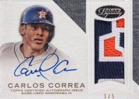 2016 Topps Dynasty Autograph Patches #APCC8 Carlos Correa Parallel /5 Baseball Card