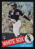 2020 Topps Update Silver Pack 1985 Chrome Promo #CPC9 Luis Robert Black Refractor Baseball Card