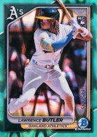2024 Bowman Chrome #59 Lawrence Butler Aqua Raywave Baseball Card