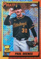 2025 Topps Silver Pack 1990 Chrome Promo #32 Paul Skenes Baseball Card