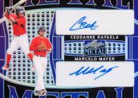 2022 Leaf Metal Dual Autographs #DA7 Ceddanne Rafaela/Marcelo Mayer Purple Prismatic Baseball Card