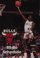 1985 Chicago Bulls Schedule #MJ Michael Jordan Basketball Card