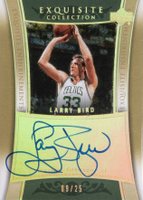2004 Upper Deck Exquisite Collection Exquisite Enshrinements #ENLB1 Larry BIrd Autograph Basketball Card