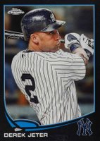2013 Topps Chrome #10 Derek Jeter Black Refractor Baseball Card