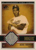 2002 SP Legendary Cuts Game Jersey #J-JRo Jackie Robinson Baseball Card