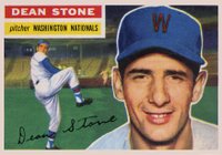 1956 Topps #87 Dean Stone White back Baseball Card