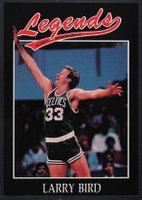 1991 Legends Magazine Insert #52 Larry Bird Silver Border-Hand Cut Basketball Card