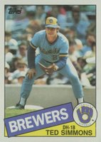 1985 Topps #318 Ted Simmons Baseball Card