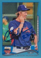 2014 Topps Update #US178 Clayton Kershaw Blue Walmart Border Baseball Card