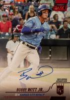 2022 Topps Stadium Club Base Autographs #SCBABW Bobby Witt Jr. Red Foil Baseball Card