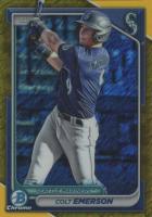 2024 Bowman Chrome Prospects #BCP10 Colt Emerson Gold Shimmer Refractor Baseball Card