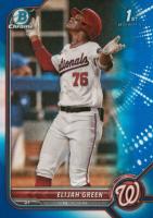 2022 Bowman Draft #BDC23 Elijah Green Chrome-Blue Refractor Baseball Card