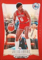 2023 Panini Prizm Deca #219 Julius Erving Red Prizm Basketball Card