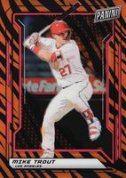 2019 Panini National Convention VIP Gold Party #53 Mike Trout Tiger Stripes Baseball Card